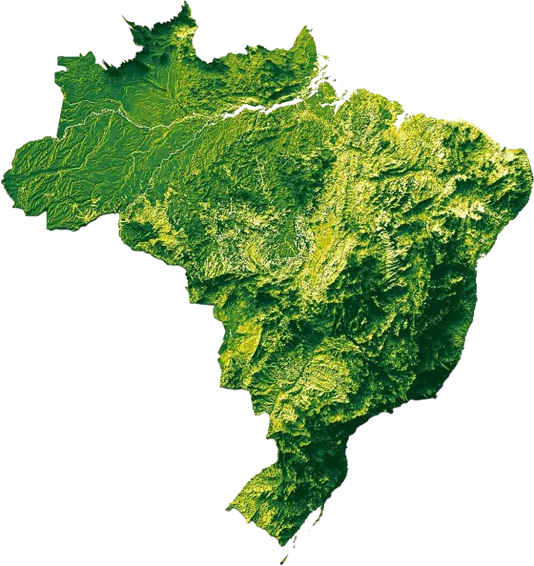 Mapa do Brasil em relevo